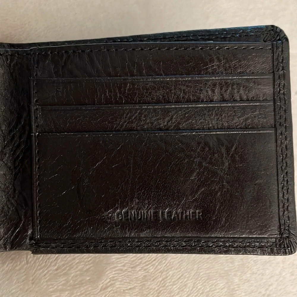 3 for‎ $25! Aurora Black genuine leather compact wallet
